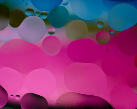 Abstract event image of colorful blobs