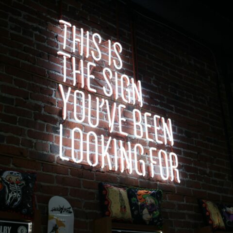 Marvin UX Research: Neon sign saying this is the sign you've been looking for