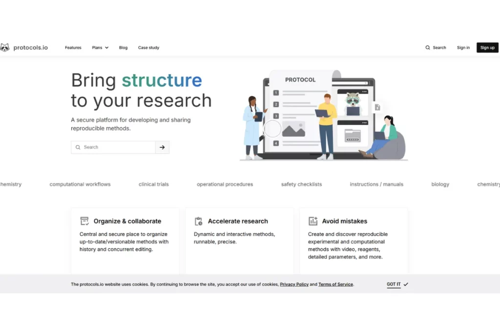 Protocols.io Homepage