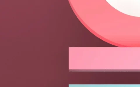 A vibrant 3D design featuring a pink spiral, a dome shape, and stacked colored blocks against a deep brown background.