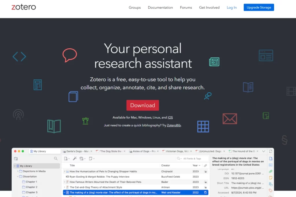 Zotero Homepage