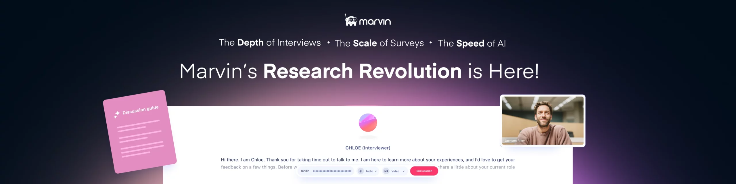 Introducing Marvin's new AI agent, AI Moderated Interviewer