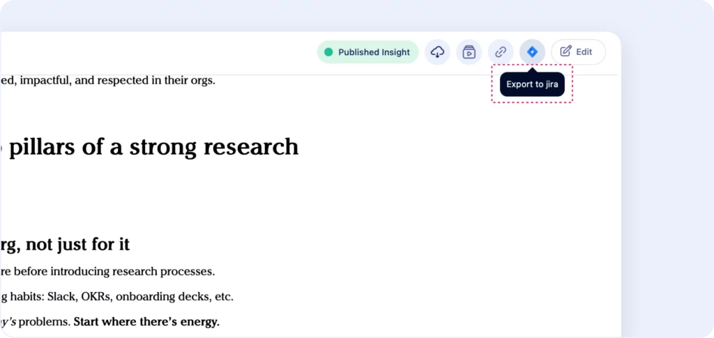 exporting insights from marvin to jira