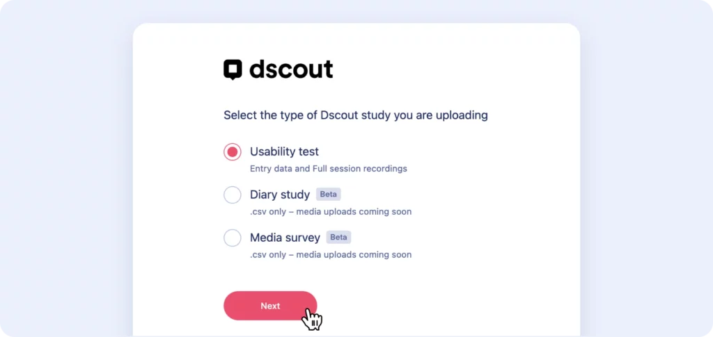 importing usability tests from dscout to marvin