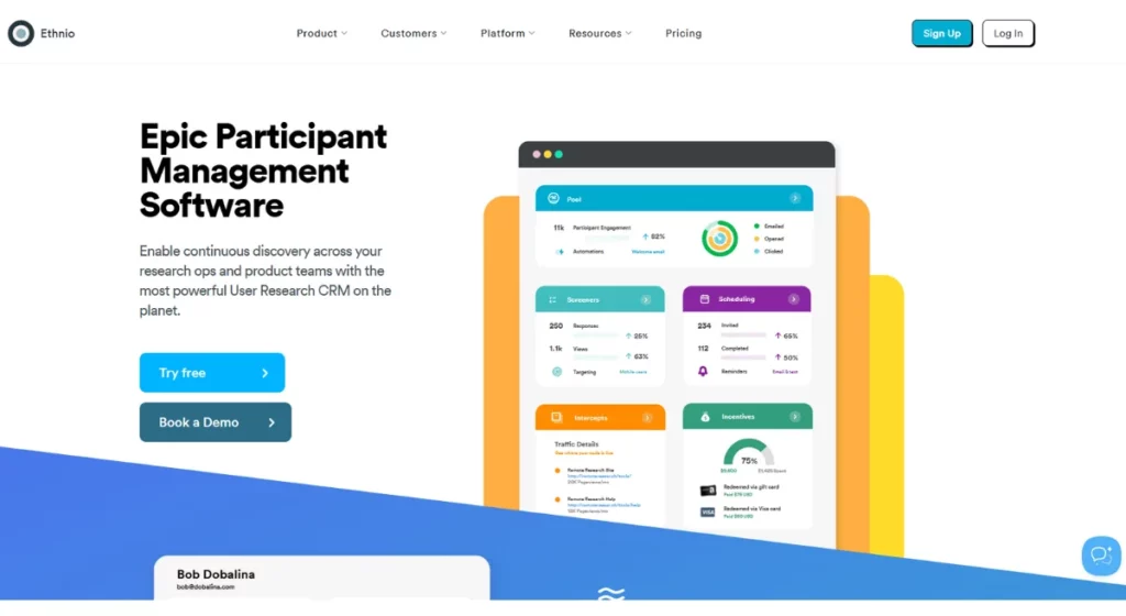 Ethnio Homepage