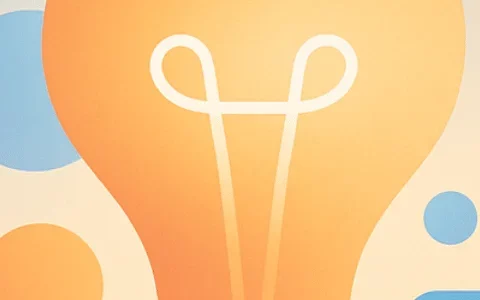 Two silhouettes facing each other with a glowing light bulb between them, symbolizing the exchange of ideas and creativity.